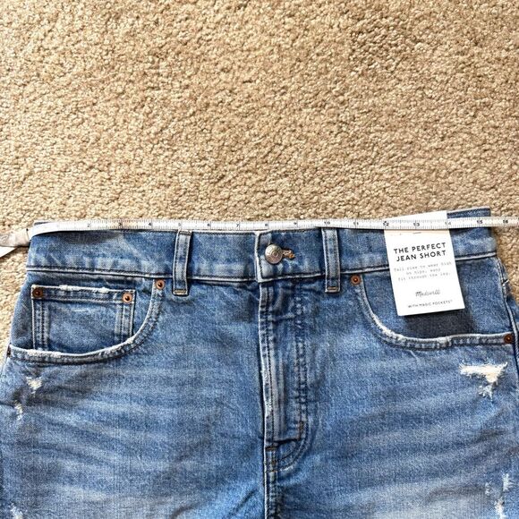 NWT ✨ Madewell Perfect Vintage Short in Lockeford distressed wash, size 29 - Picture 7 of 9